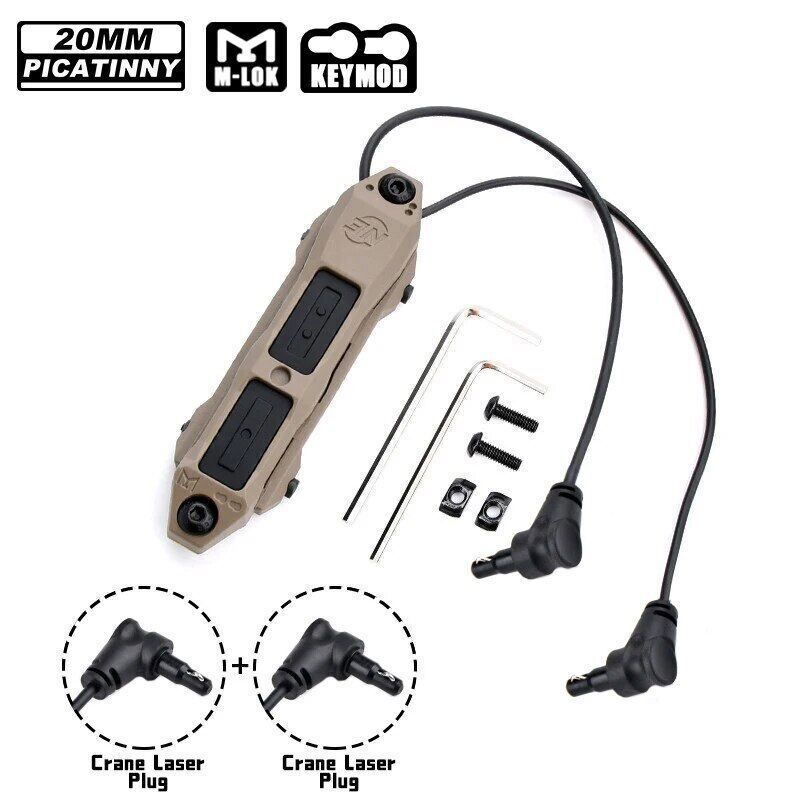 Tactical Augmented Dual Pressure Switch Tape Crane Laser  PEQ DBAL Flashlight