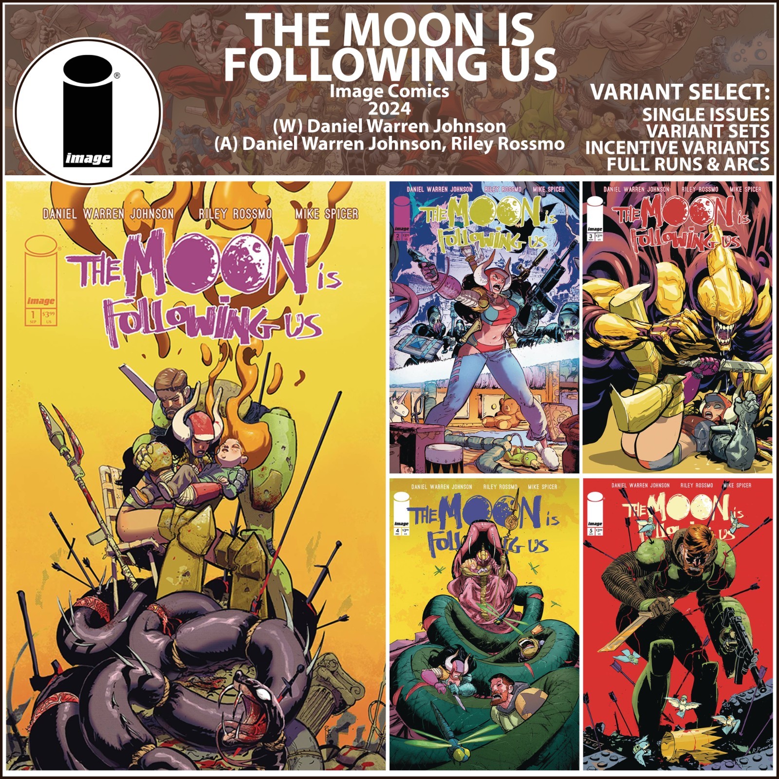 Moon Is Following Us (2024) #1 2 3 4 5 Image Comics COVER SELECT