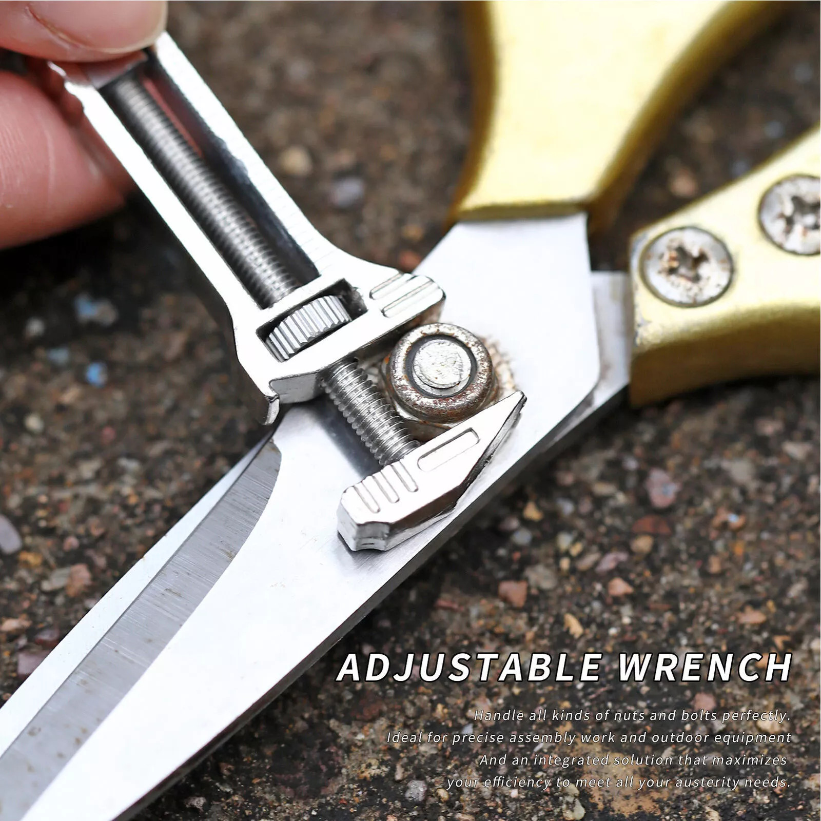 2Pcs Compact Titanium Multitool Alloy Everyday Multi Functional Wrench Spanner