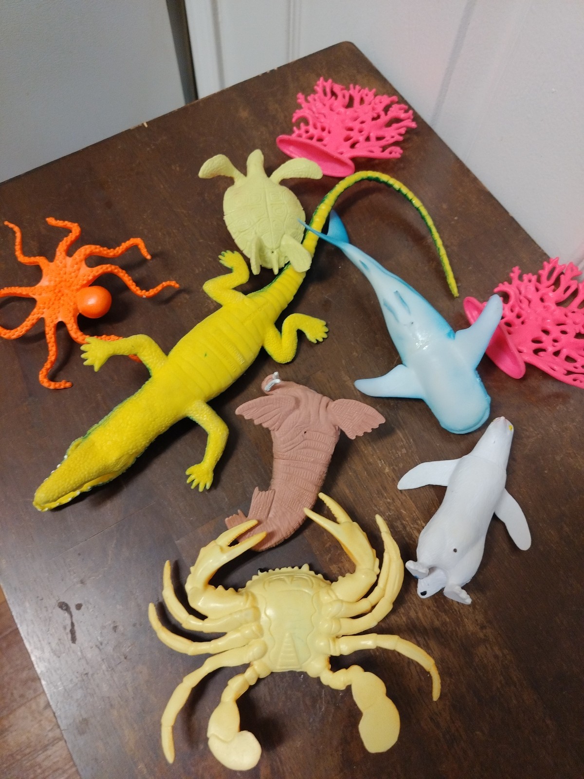 Marine Sea Life Figures Animals Creatures Ocean Toys Plastic Mixed Lot of 9