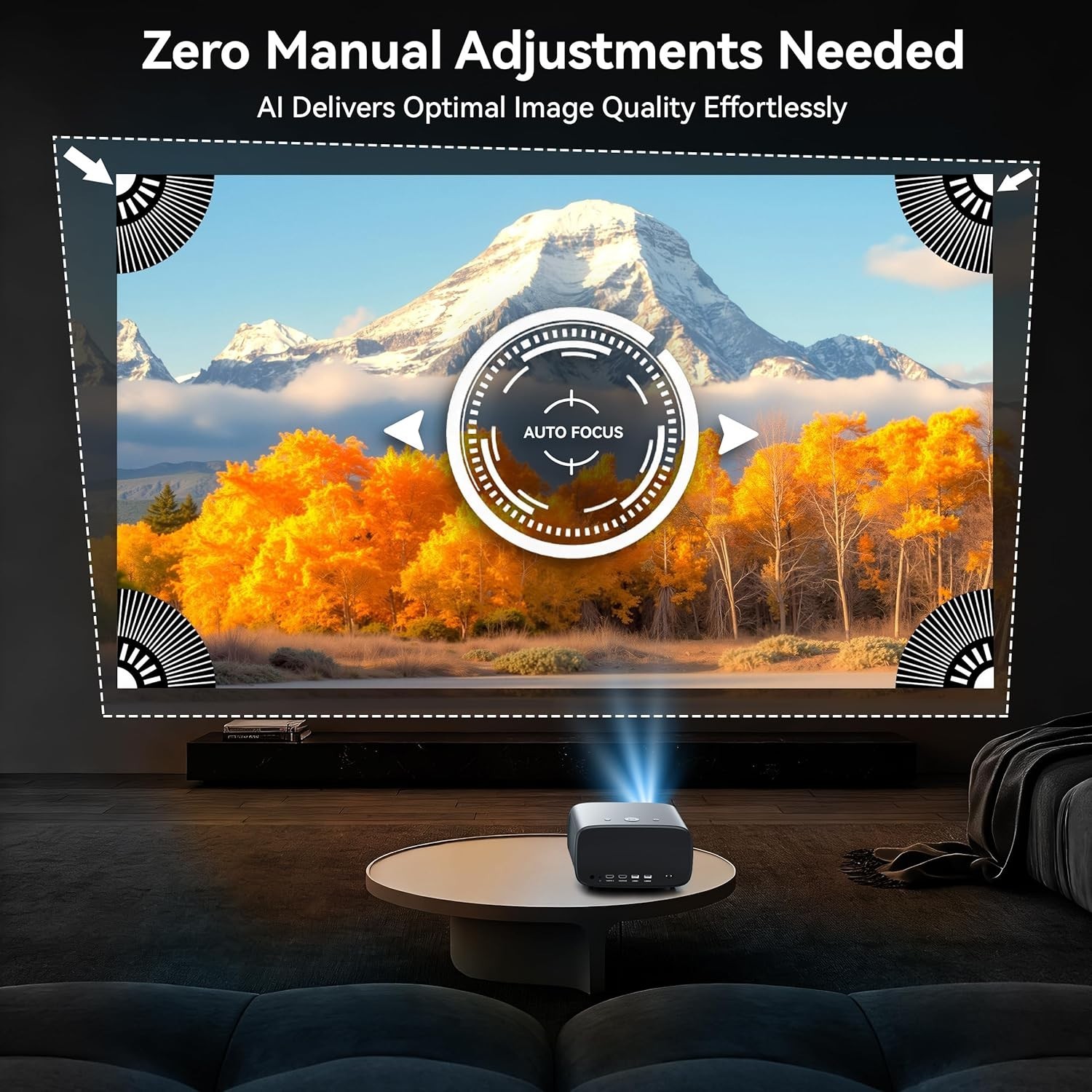 Smart Projector with WiFi and Bluetooth Built-in Streaming Apps Bundle