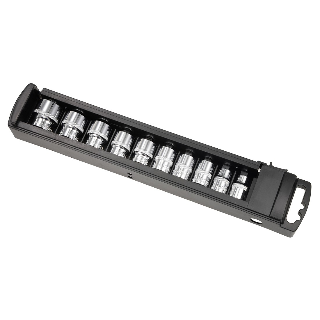 10 Pack 3/8-Inch Drive 6 Point Shallow Socket Set 8mm - 22mm Metric Cr-V