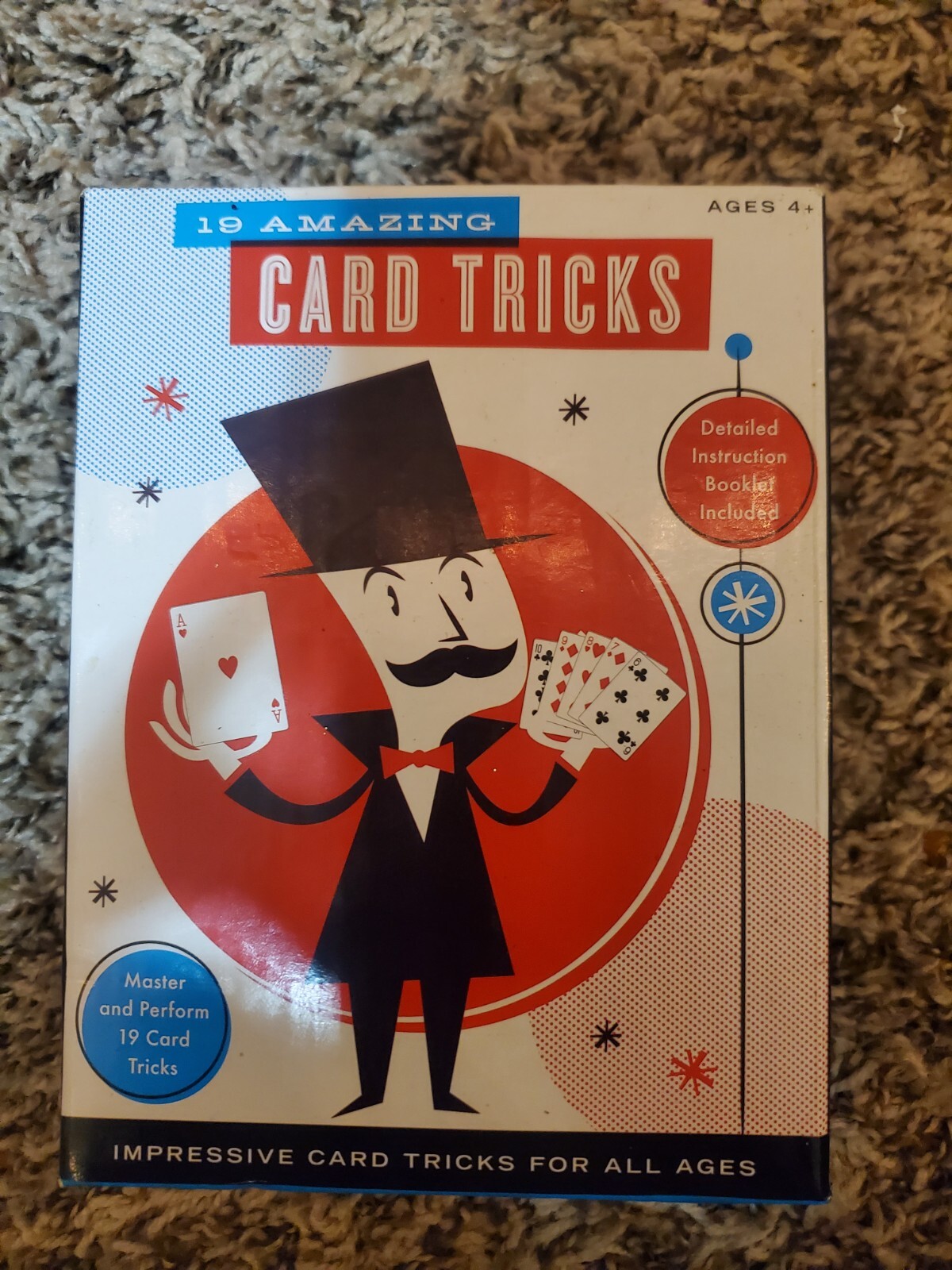 19 Amazing Card Tricks, Magic Trick Performance Kit 4+yrs CIB Birthday Gift