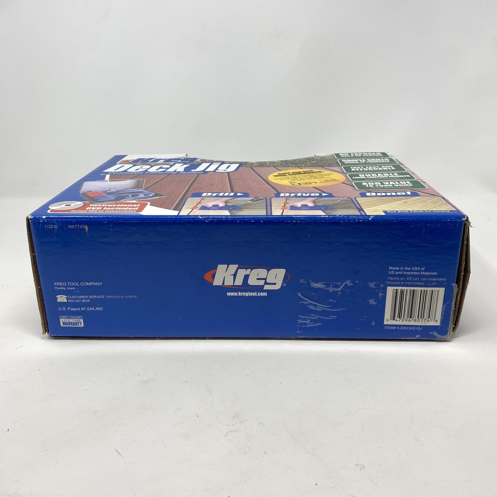 Kreg Deck Jig Concealed Fastening System Kit Blue Plastic Case Decking Tools USA