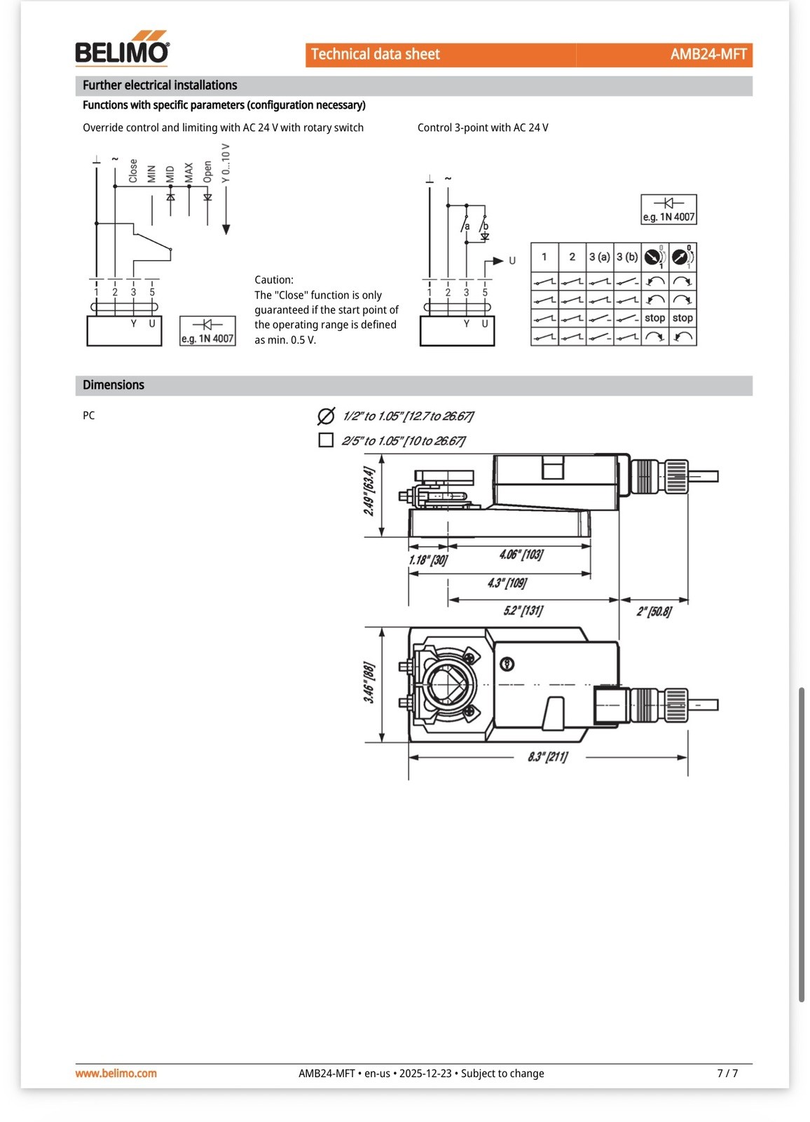 Belimo AMB24-MFT