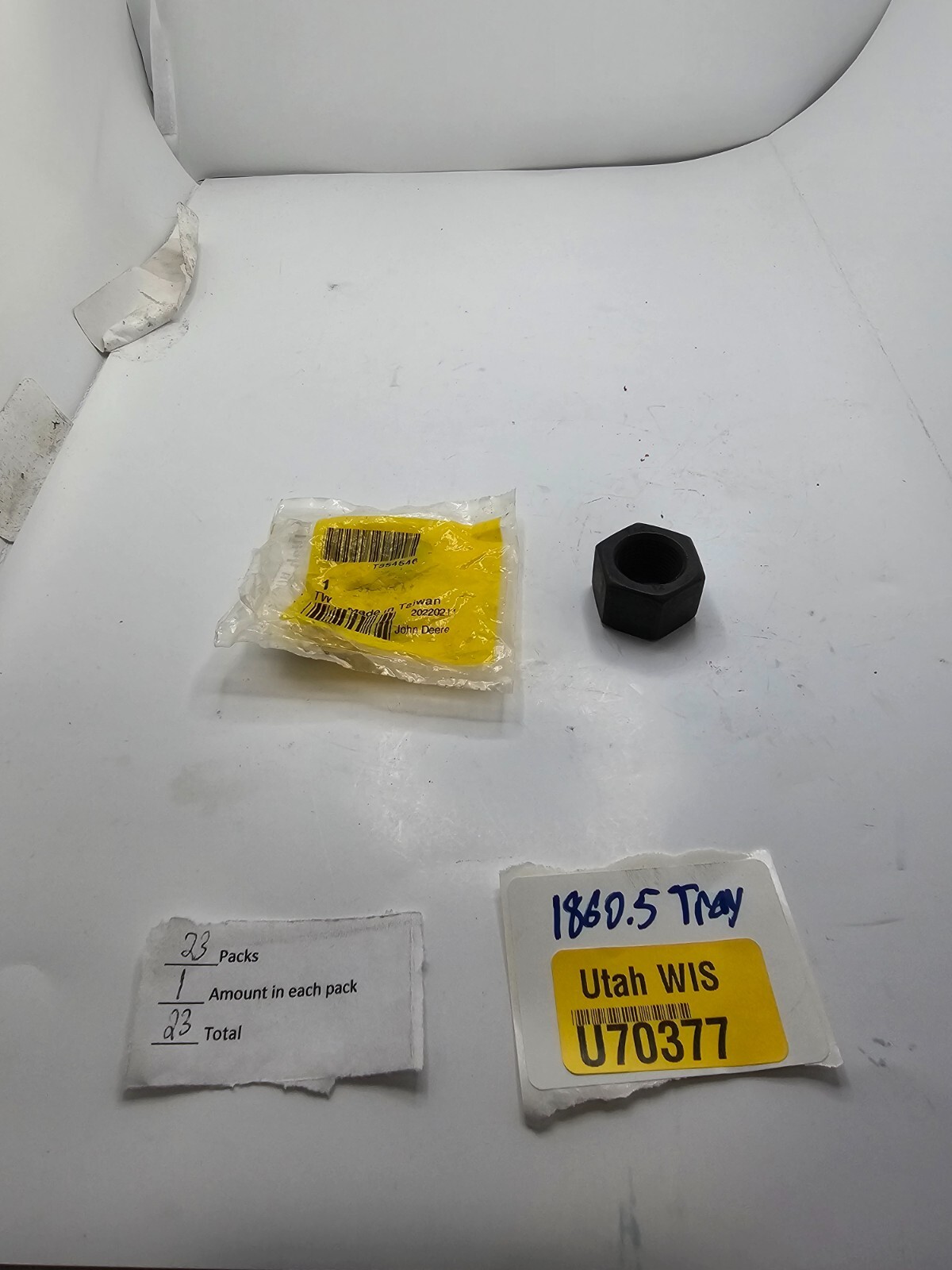 (QTY 23) John Deere JD Hexagonal Nut T354546 for 655K Crawler Loader