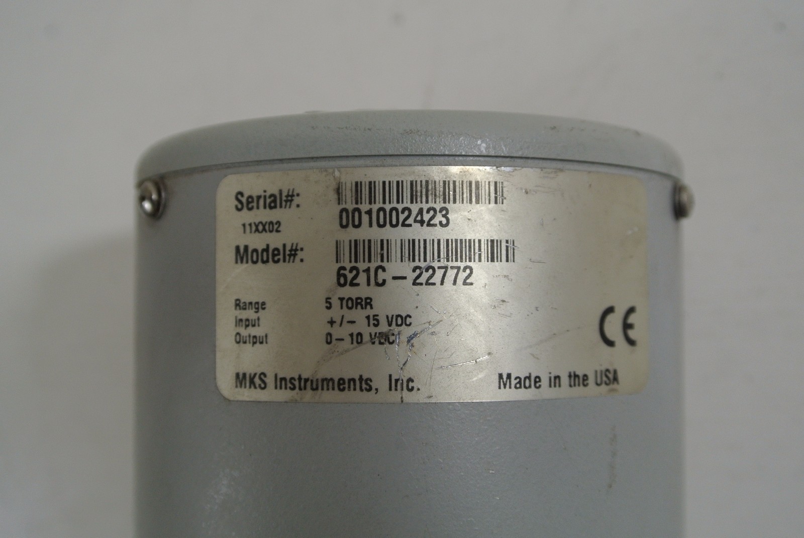 MKS Differential Pressure Transducer 621C-22772