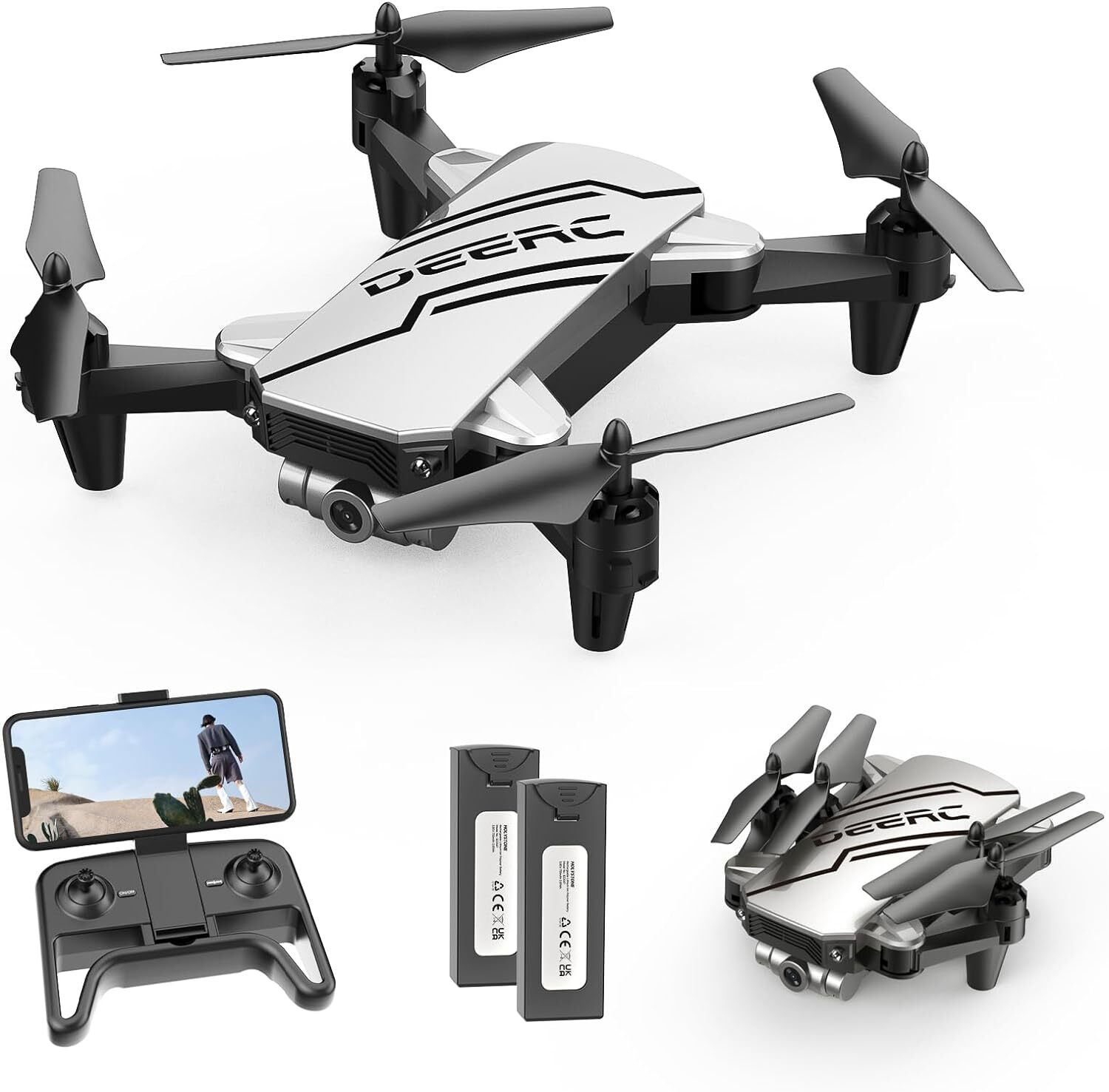 DEERC D20 Mini Drone for Kids 720P HD FPV Camera RC Quadcopter Altitude Hold
