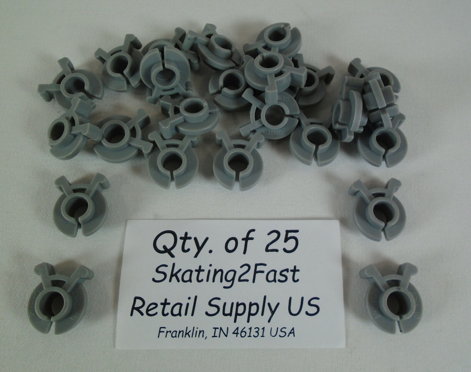 Qty. 25 Squeezable Inventory Control Clip Fits 0.312" to 0.394" Wire Peg hooks