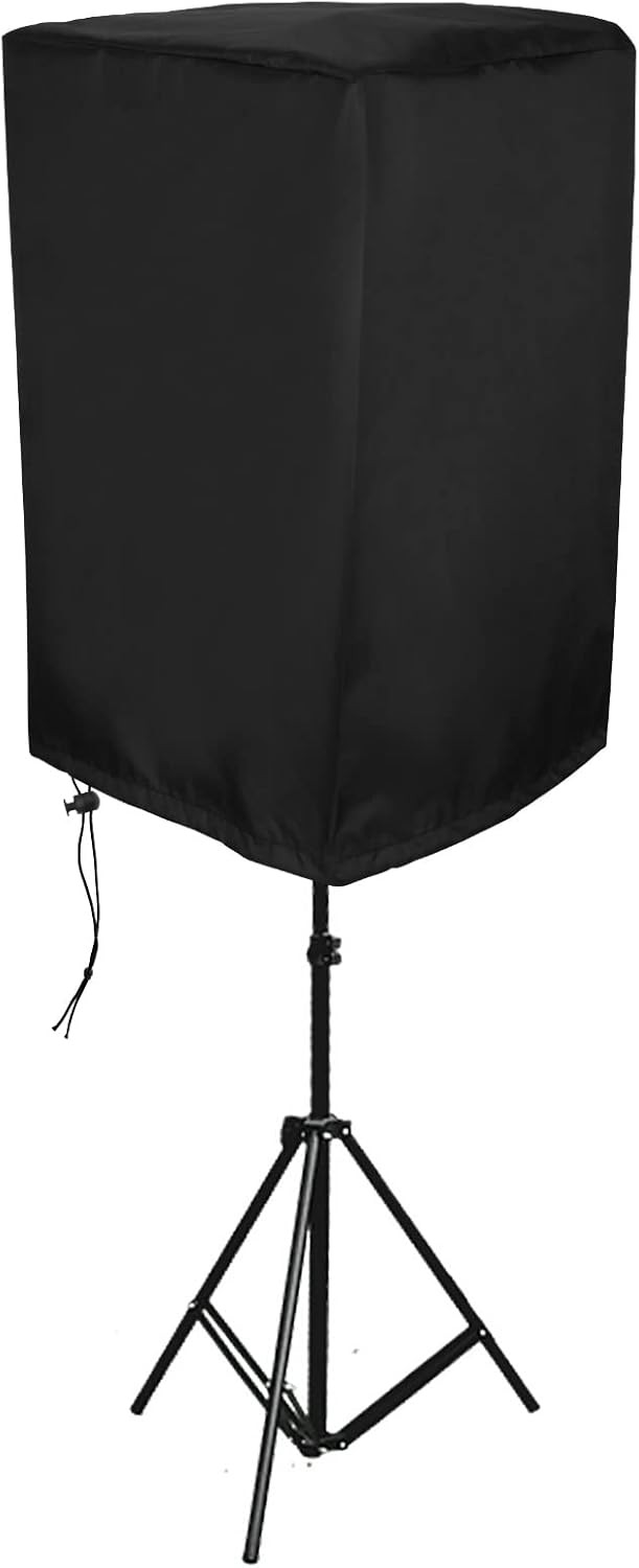 15 Inch Outdoor Speaker Cover - Upright Protective Cover, Black