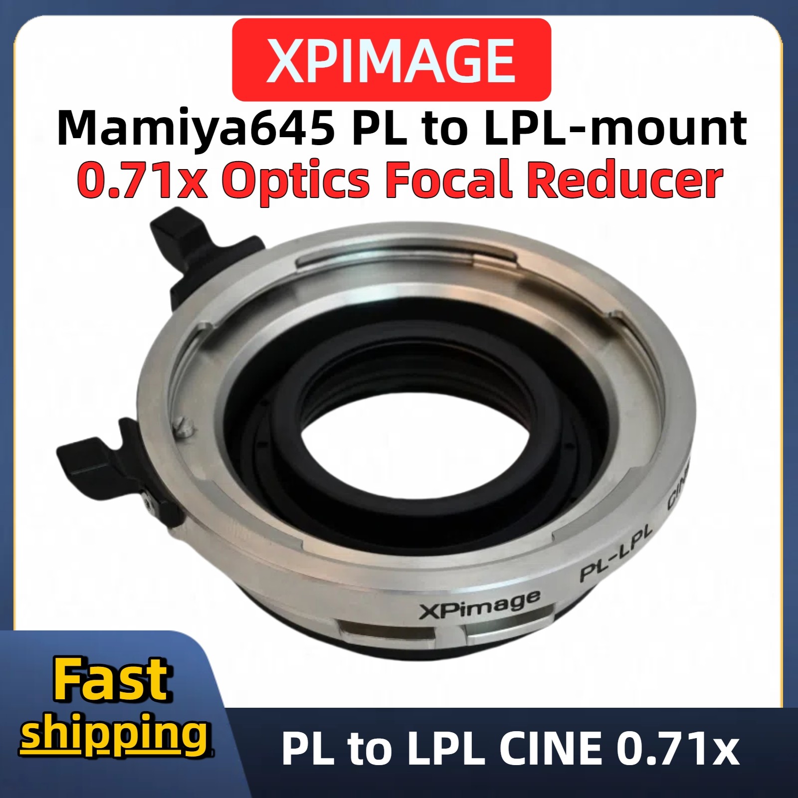 XPimage 0.7x Optics Focal Reducer Mamiya645 PL Lens to LPL-mount Speed Booster