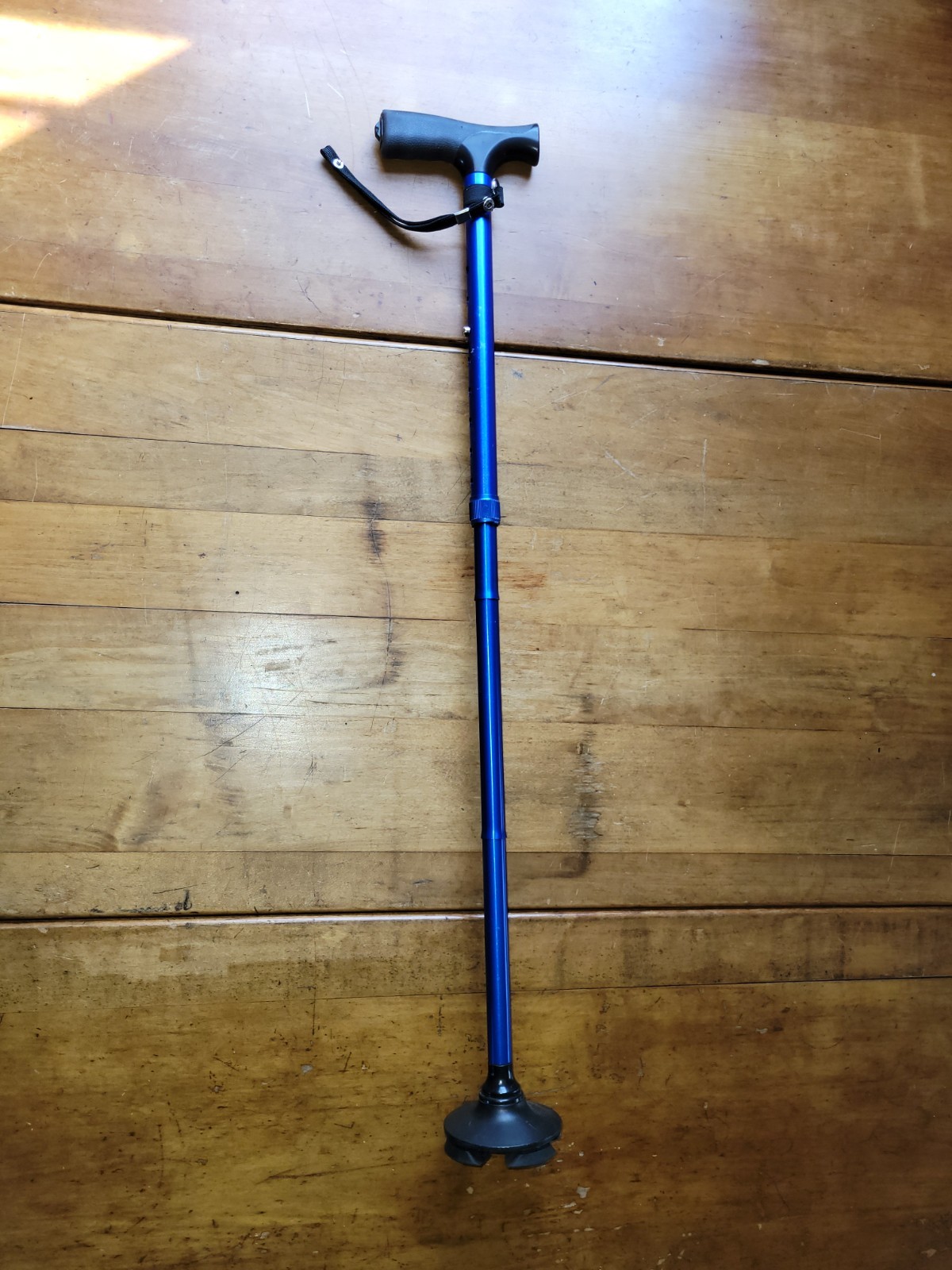 Walking Cane Foldable, Adjustable, Collapsible, Free Standing Blue