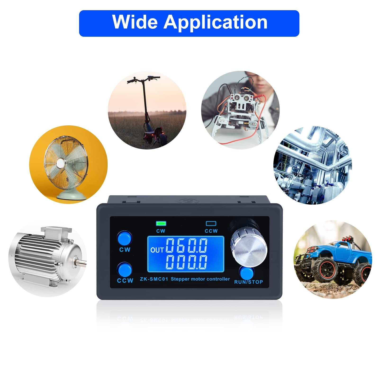CNC Stepper Motor Controller DC 530V Fits NEMA 17/23 Microstep LCD Display