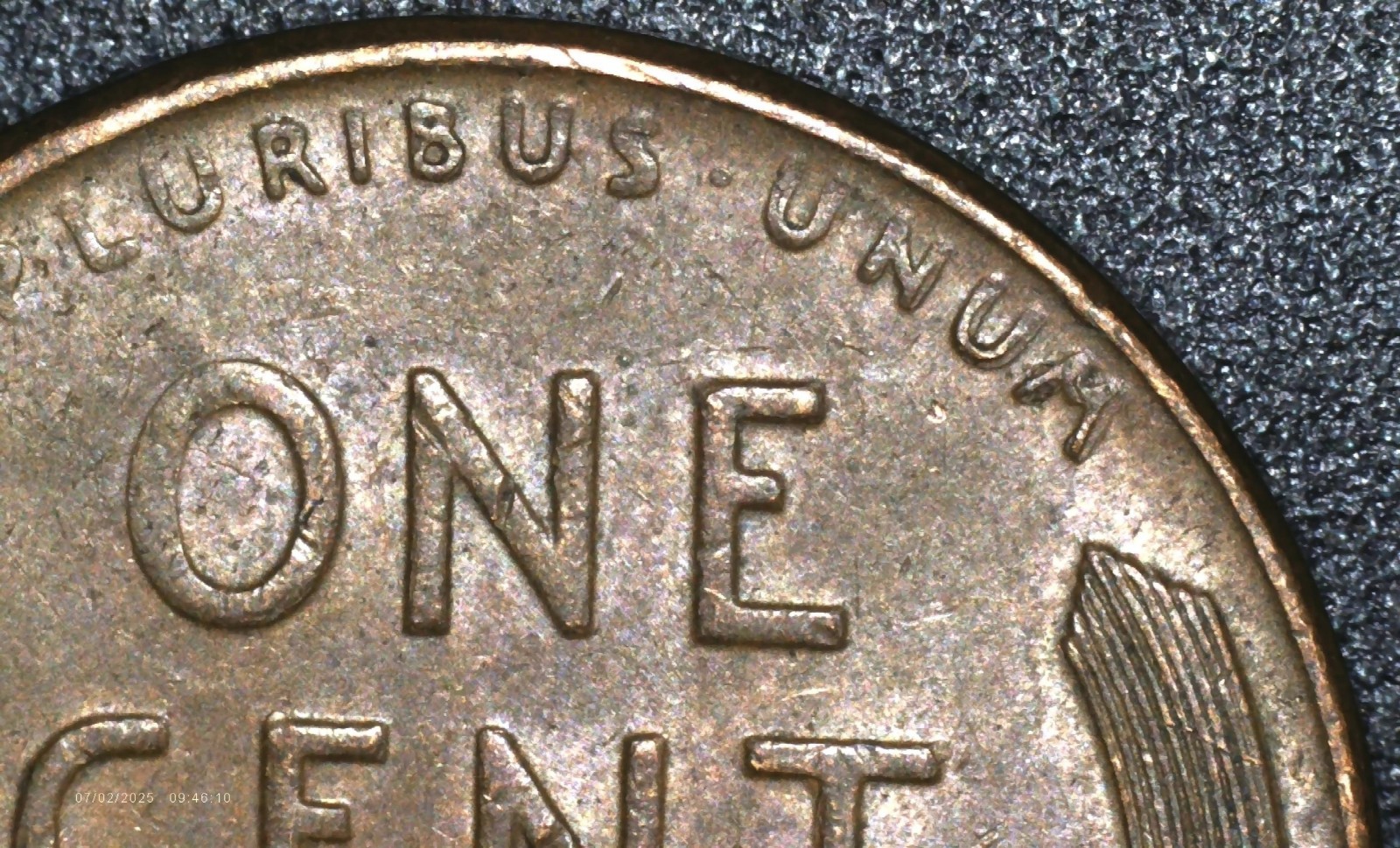 1950 D Wheat Penny Error - RPM - Strong Double Strike Rev #E02