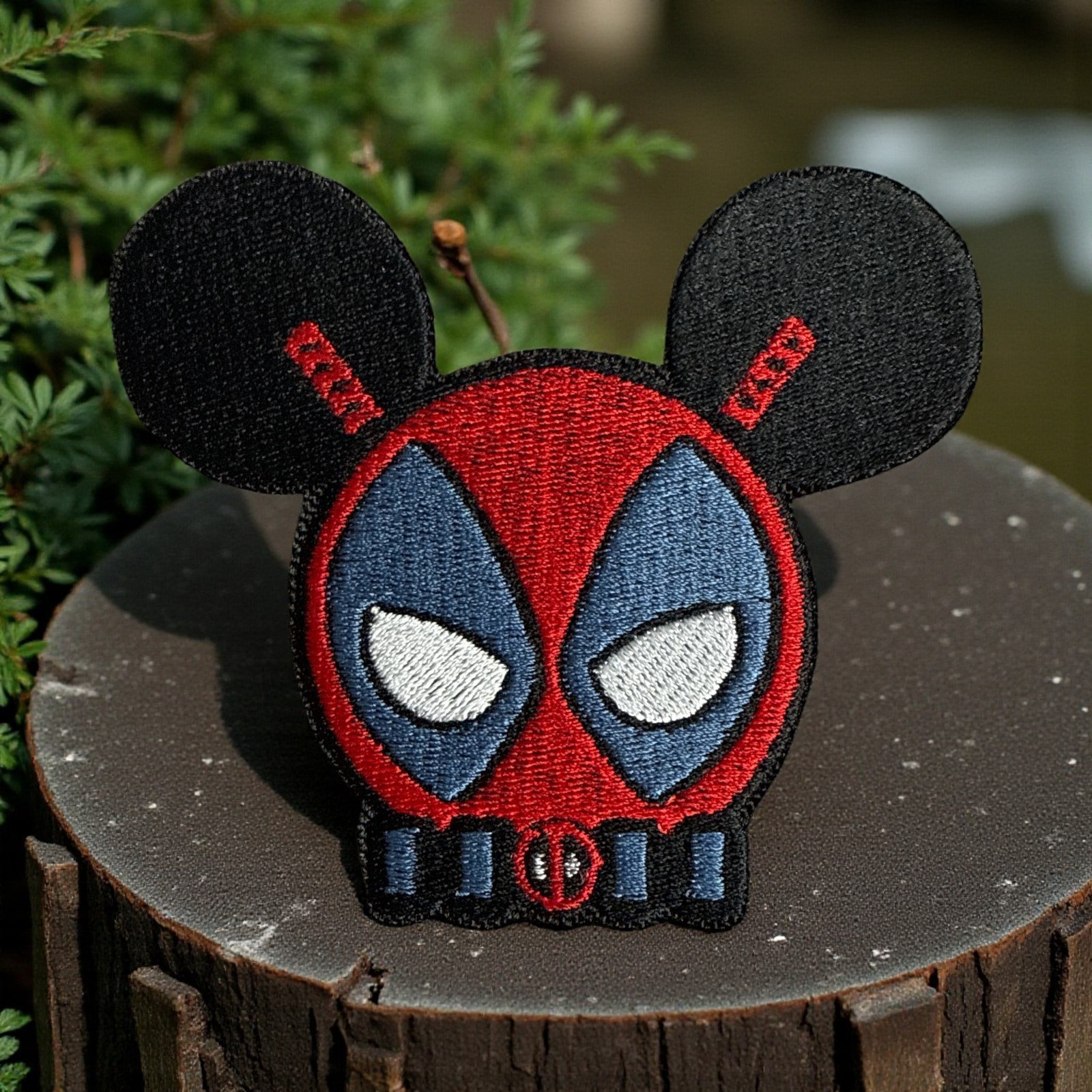 Deadpool Mickey Embroidery Patch 3.52" X 4.11"