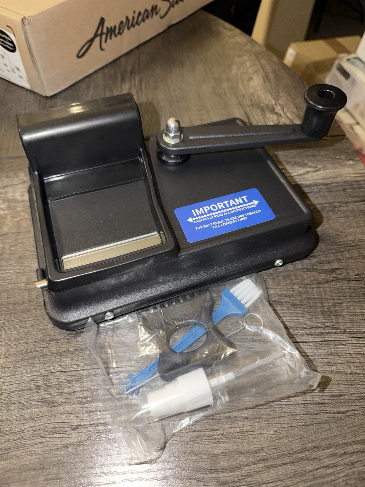 Dual-Track Cigarette Rolling Machine for 8mm Tubes - Black
