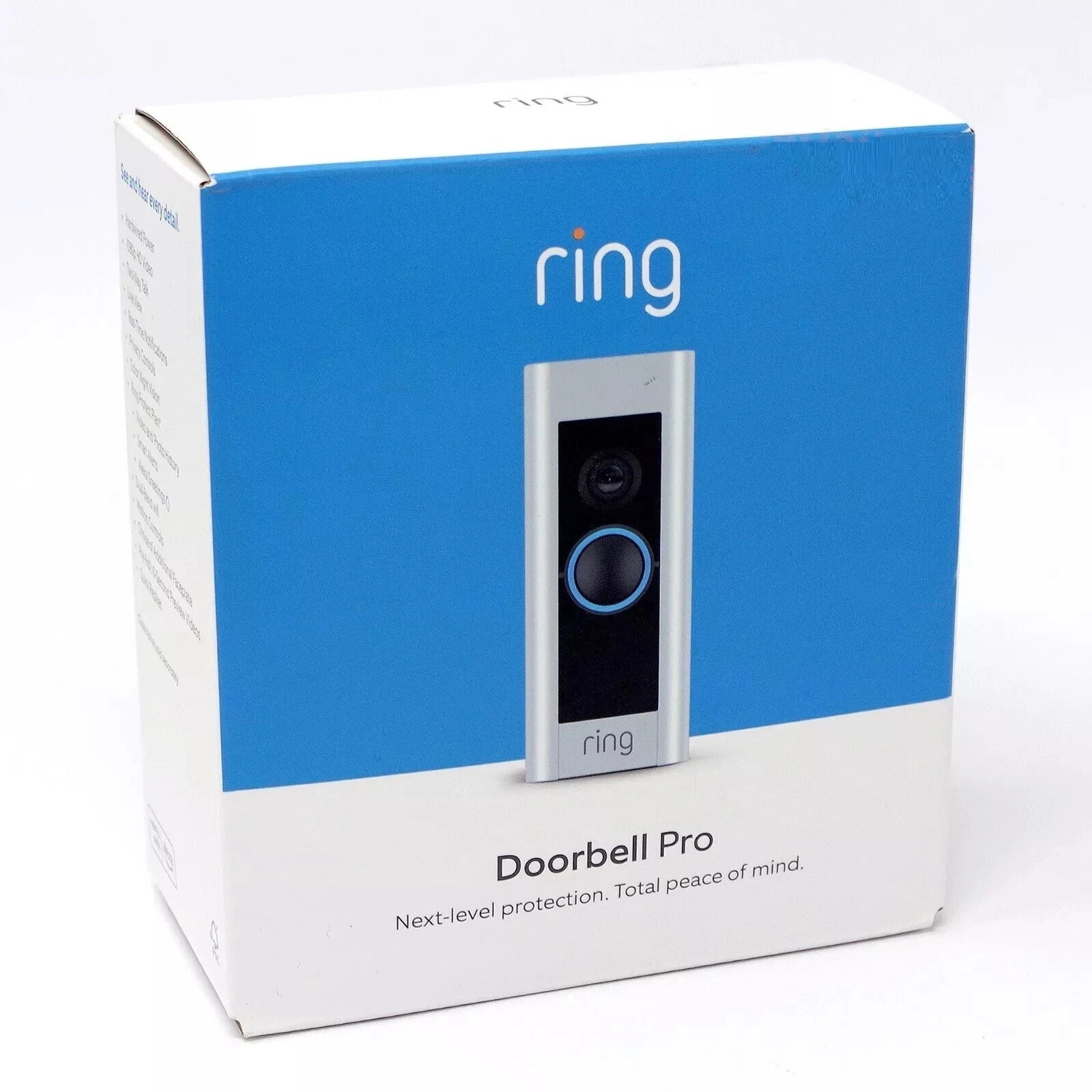Ring - Wired Doorbell Pro Smart WiFi Video Doorbell - Satin Nickel BRAND NEW