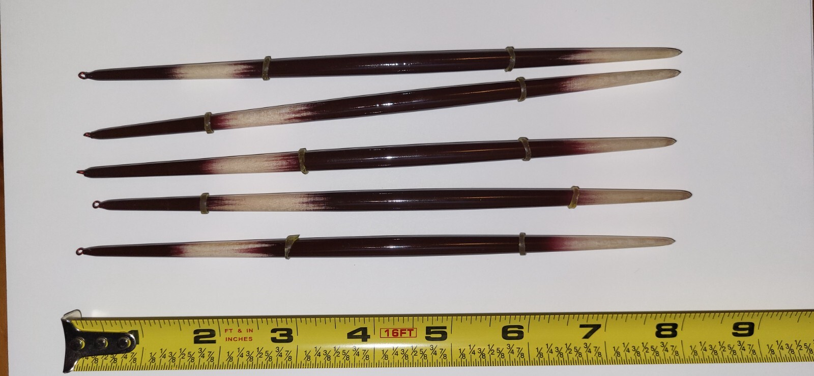 Balsa Wood Porcupine Style Fishing Quills, 8" (inch), 5 Quills, Custom Hand Made