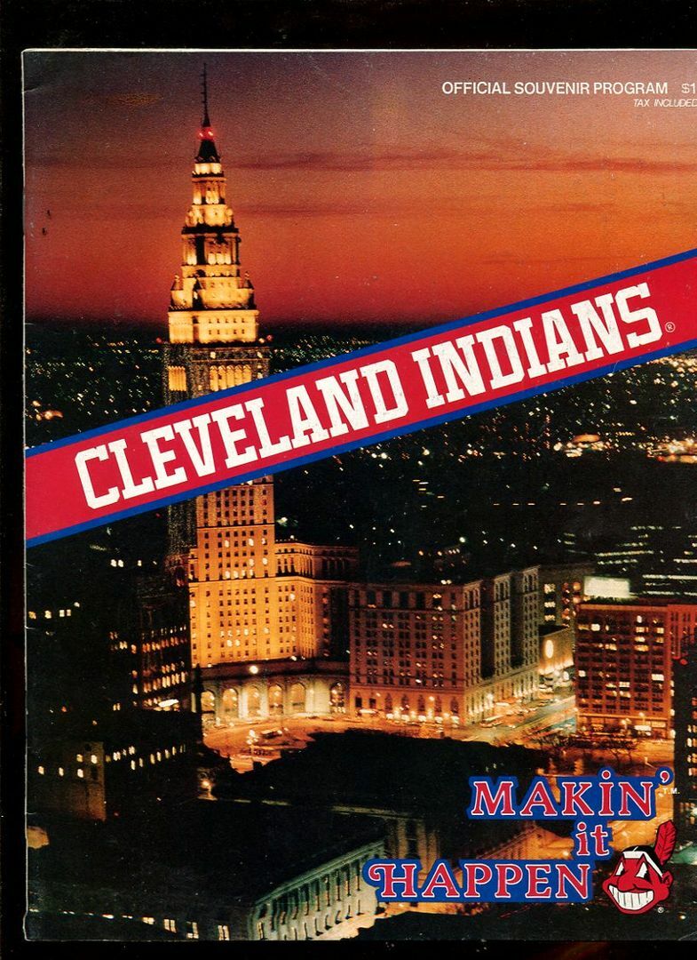 Baseball Program Cleveland Indians - 1984 - 6/29 - Texas Rangers