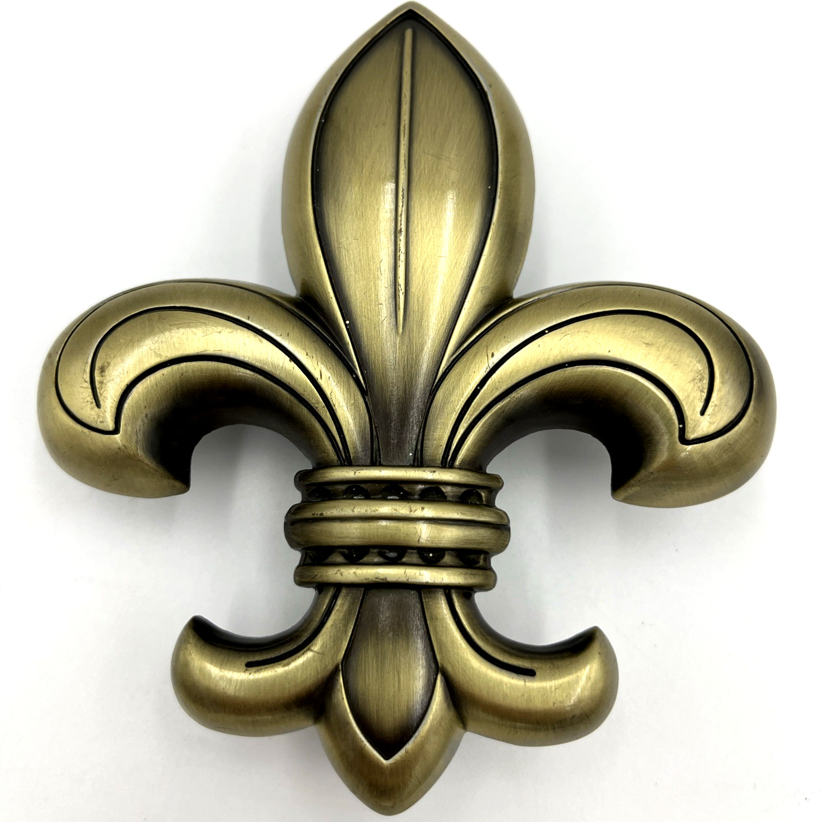 Michael Healy-Style Door Knocker Fleur De Lys Brass-Tone 4.75x4x1"