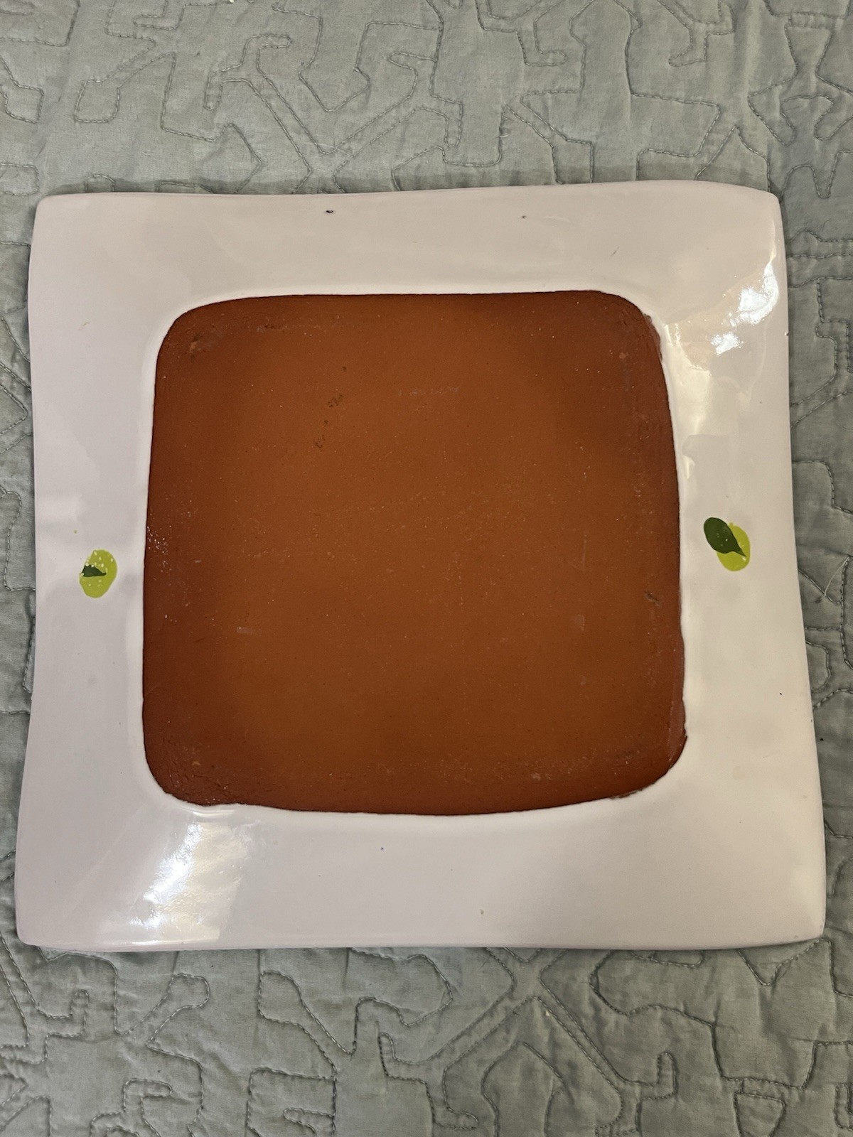Handpainted 12 X 12 Serving Dish, Ceramic Preowned