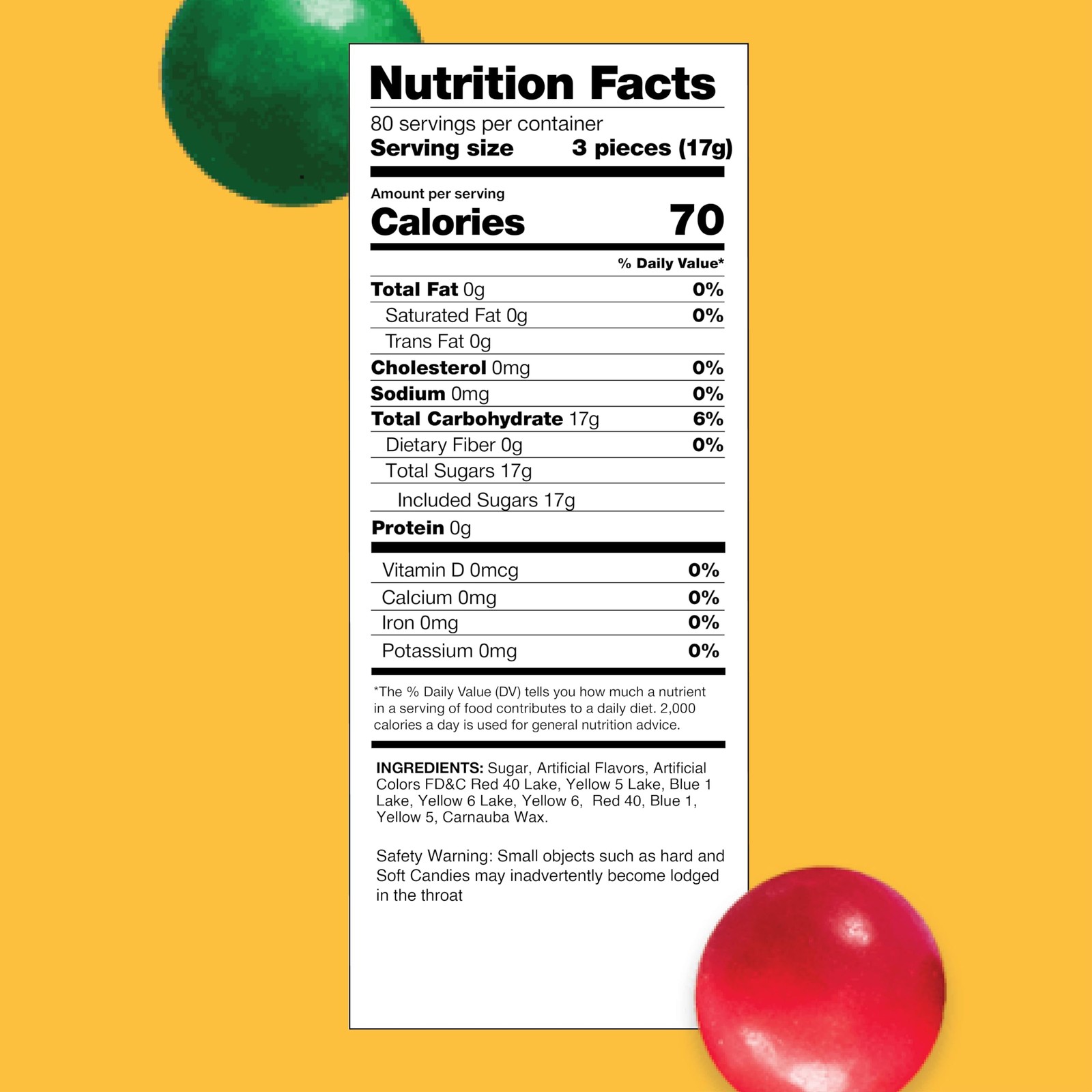 Jaw Breakers Hard Candy - 3 Pound Bulk Pack (About 230 Count) - Individually ...