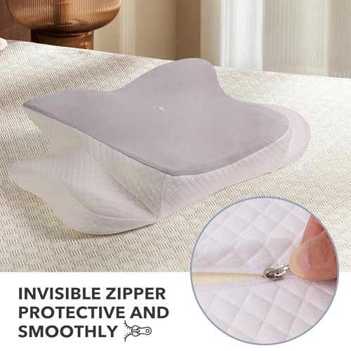 Cervical Pillow Case - Comfortable, Breathable, Standard Size, Gray, 1PC - Pillo