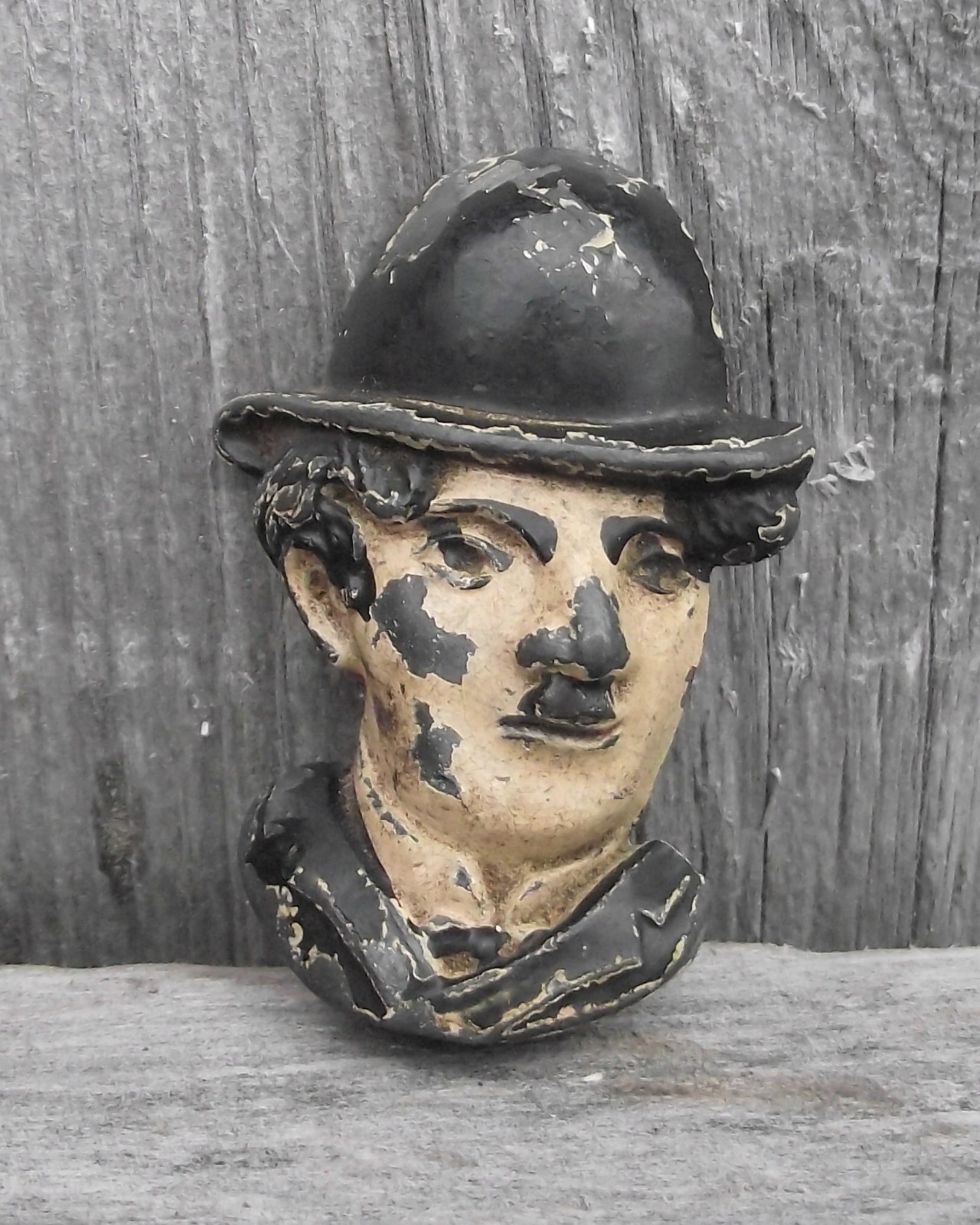 Authentic Metal Charlie Chaplin Pencil Sharpener Original Paint German Antique