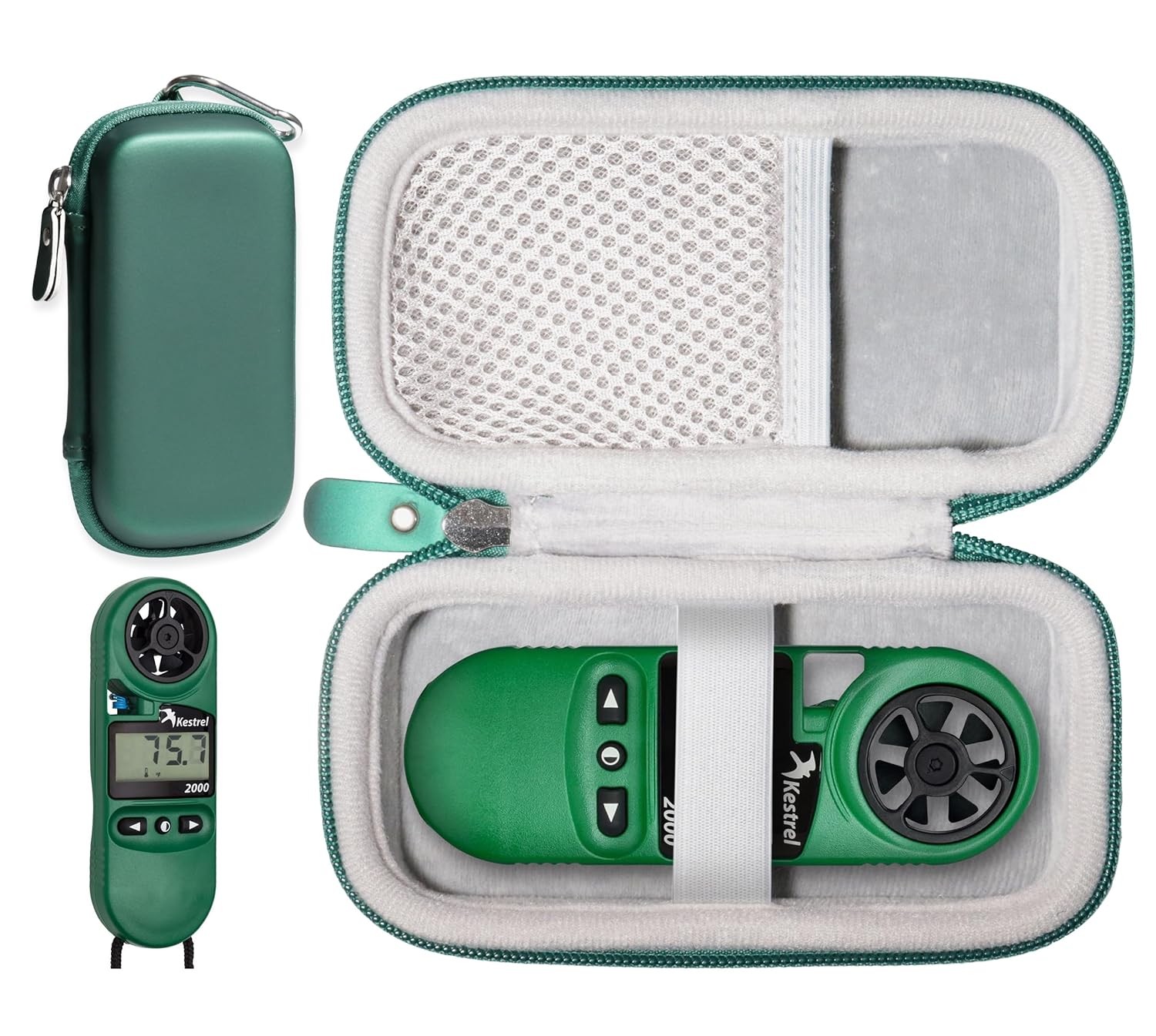 GETGEAR case for Kestrel 2000 Pocket Wind And Temperature Green