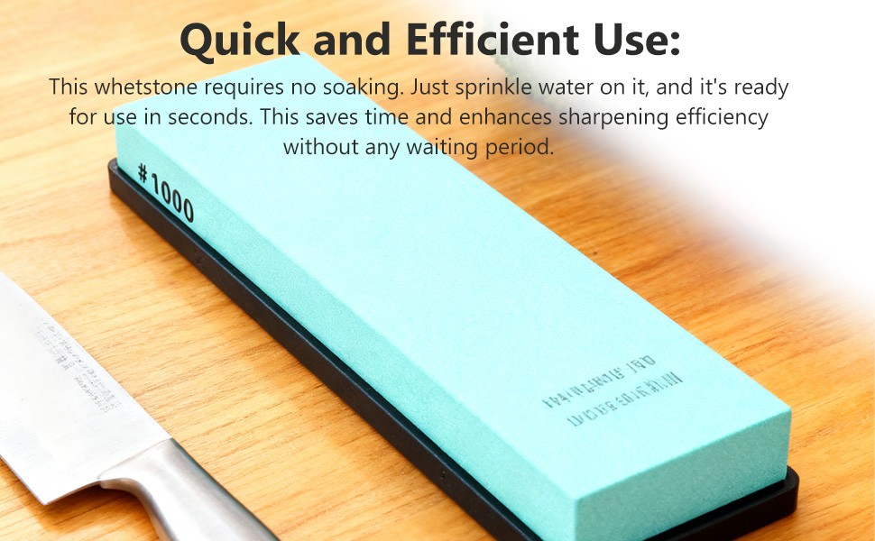 Knife Sharpening Stone Dual Side Grit With Anti Slip Silicone Base For Kitchen