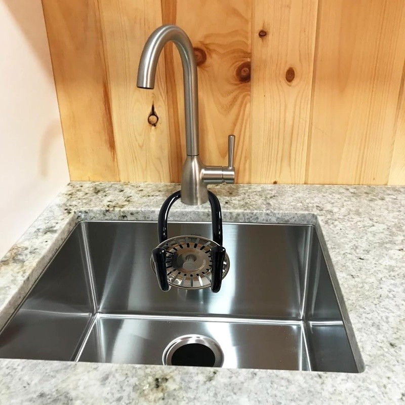 Sponge Holder Sink Caddy Fast Drying Faucet Mount Easy Install Rustproof New