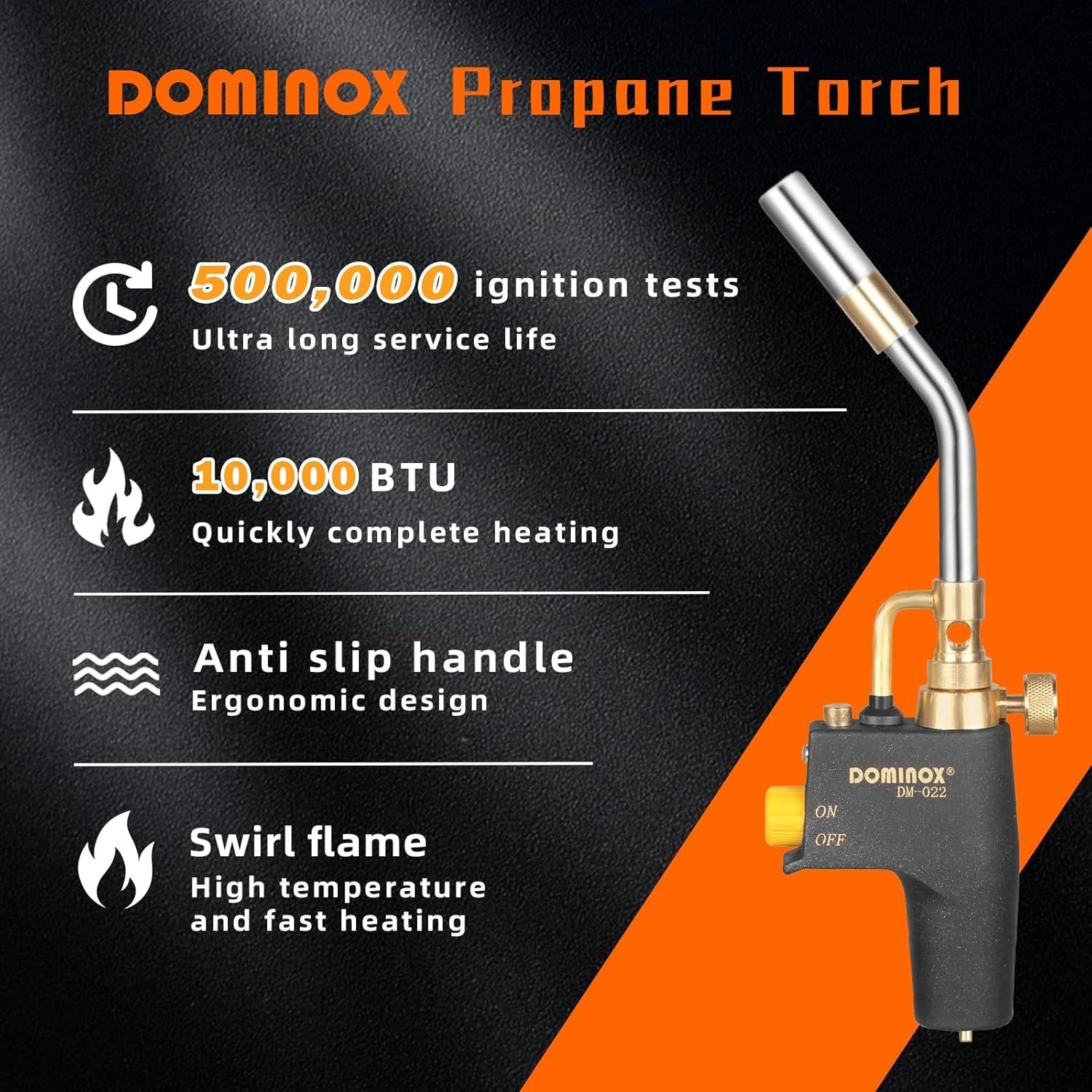 Propane Torch Head, High Intensity Torch Head Trigger Start Gas Torch, Map Ga...