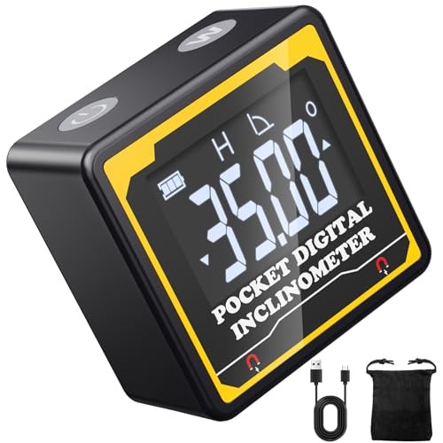 Magnetic Digital Angle Finder | 4-Sided High-Precision Inclinometer with