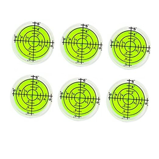 6Pcs Circular Bubble Spirit Levels RV Levelers 32mm Non-Sticky RV Levelers