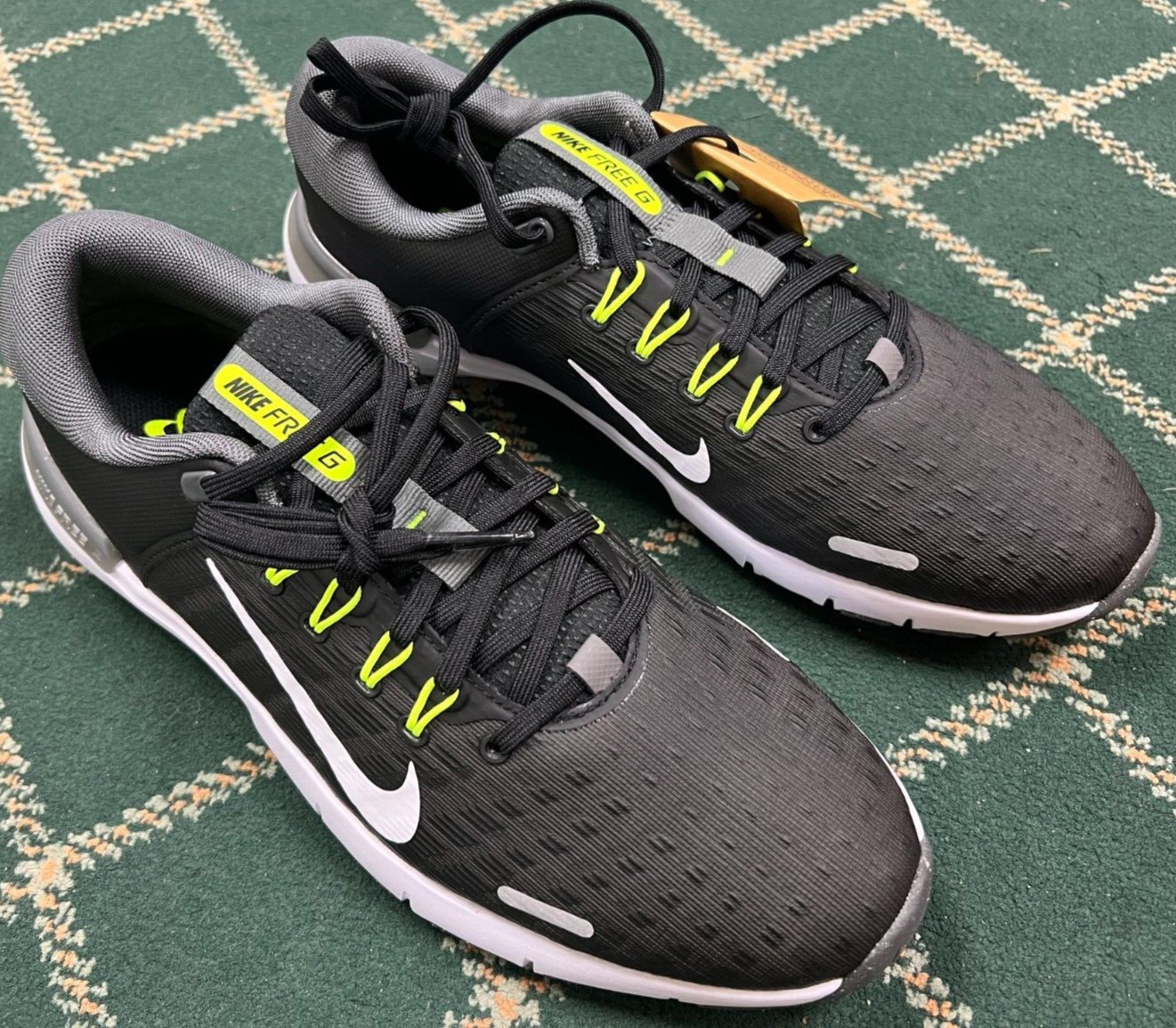 Nike Free Golf NN Spikeless Shoes - Color: Black/White Iron/Grey Volt Size: 8.5
