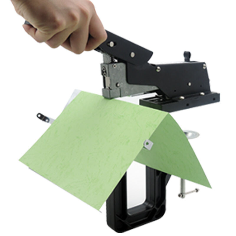 Professional Manual Dual Flat Riding Nail Saddle Stitch Stapler Binding Machine