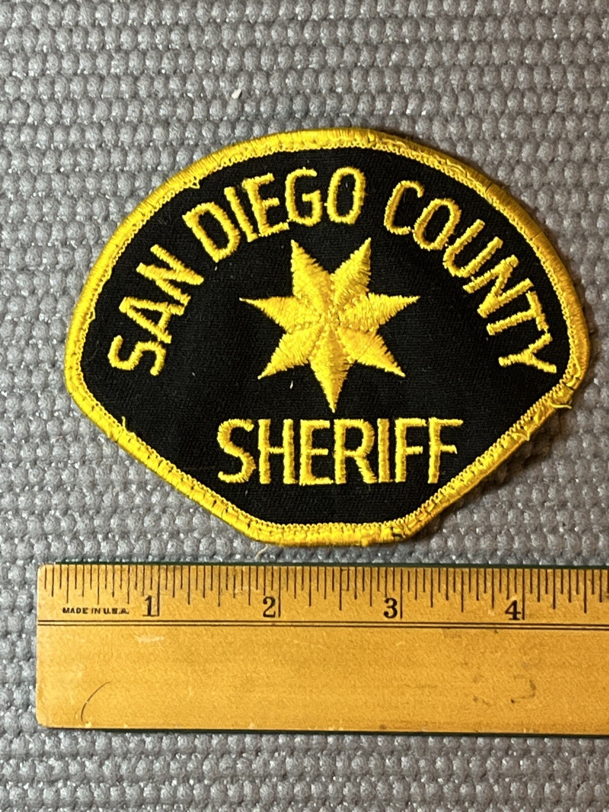 San Diego Co. Sheriff California Vintage Police Shoulder Patch