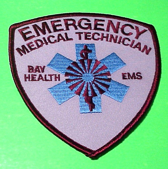 BAY HEALTH  MICHIGAN  EMERGENCY MEDICAL  TECHNICIAN  4 1/2" PATCH  FREE SHIPPING
