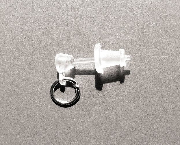 2-Packs-Plastic Earring Posts w/Loop & Backing-Create Metal Free Dangle Earrings