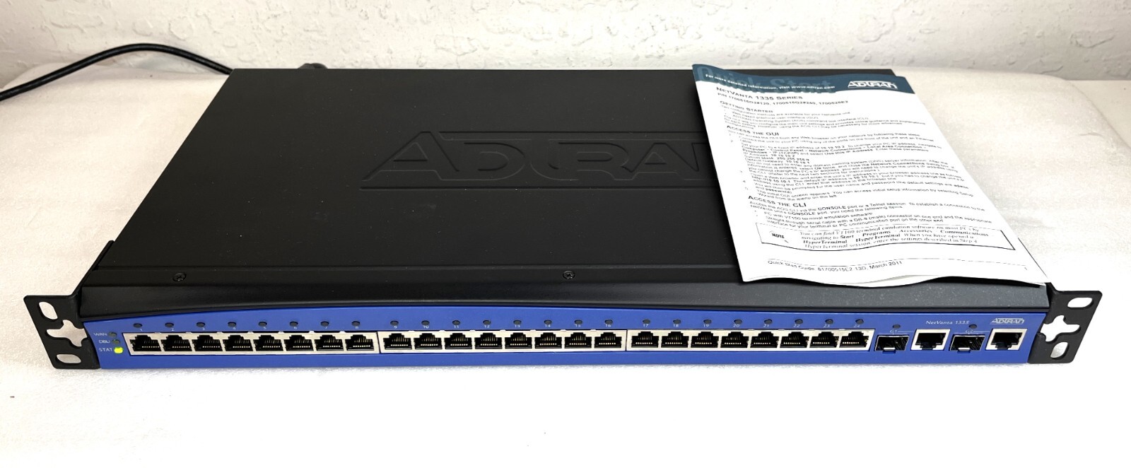 Adtran Netvanta 1335 1700515G2 24-Port Switch 1700515G2#120, Mint Condition