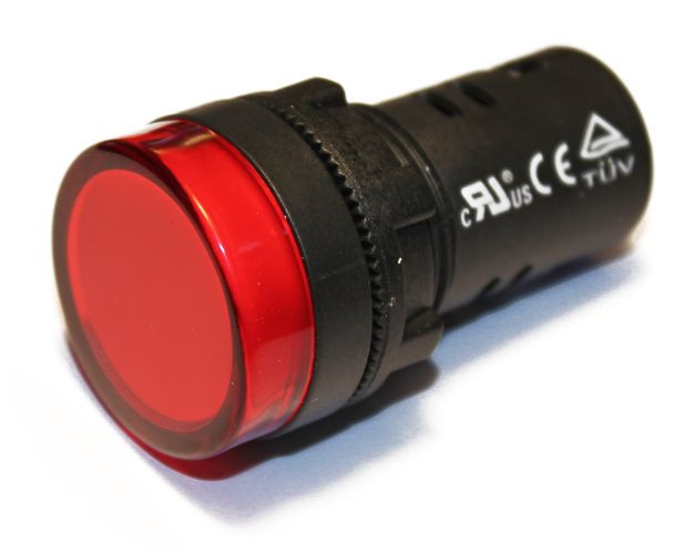 PL2224R - LED Pilot Light Panel Indicator 22mm 24V, DC, Red