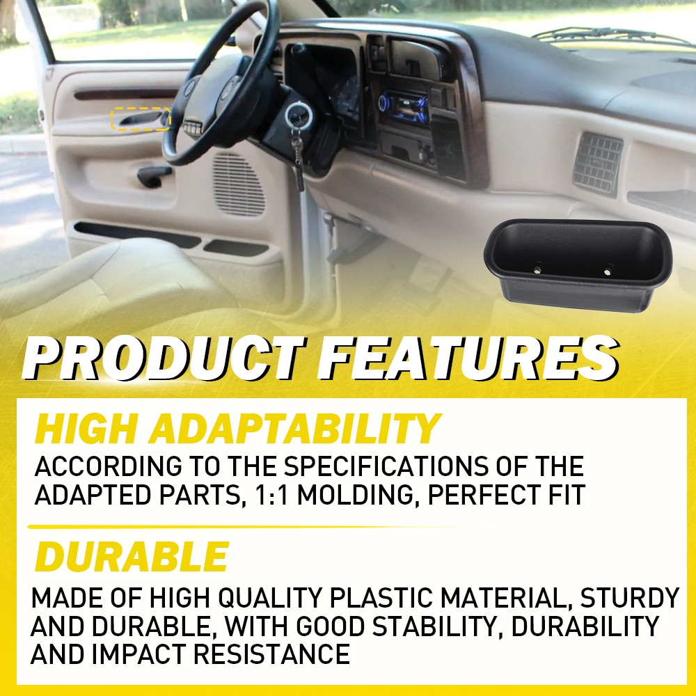 Pair For 1994-2002 Dodge Ram 1500 2500 3500 Front RH LH Door Pull Handle Cup EXF