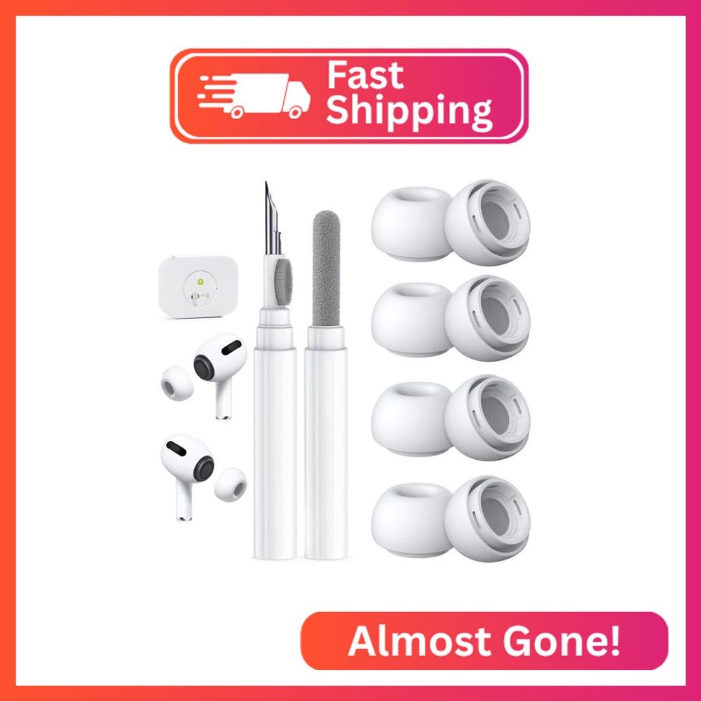 4 Pairs Replacement Ear Tips for AirPods Pro 2nd/1st Generation with Cleaner kit