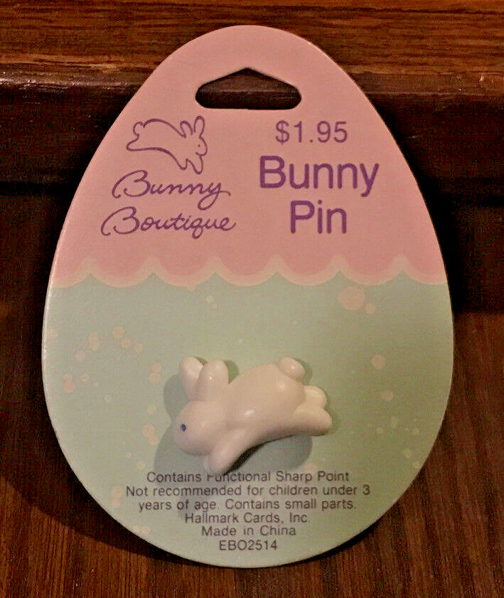 Hallmark Lapel Pin EASTER Brooch cute little mini Bunny Boutique Rabbit vintage
