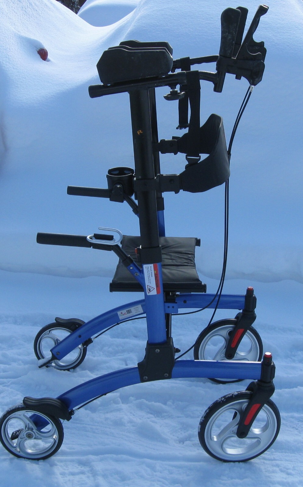 Nova Dragon Fold n’ Go Rise UP Rollator Upright STANDING WALKER Bright BLUE