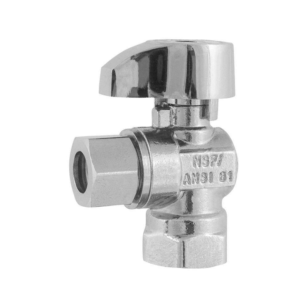 GRAINGER APPROVED 26-1001LF Water Supply Stop,Brass,1/4-Turn,3/8" 5LYF7