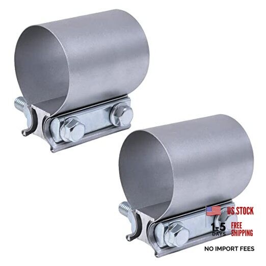 Exhaust Pipe Clamp 4.0 Inch Butt Joint Exhaust Clamp for 4'' OD 4.0 in - 2 Pcs