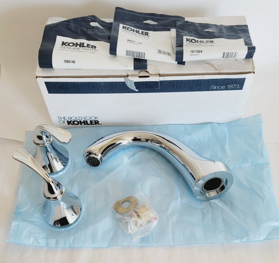 Kohler T10278-4-CP, Forte Deck Bath Faucet Trim, Polished Chrome