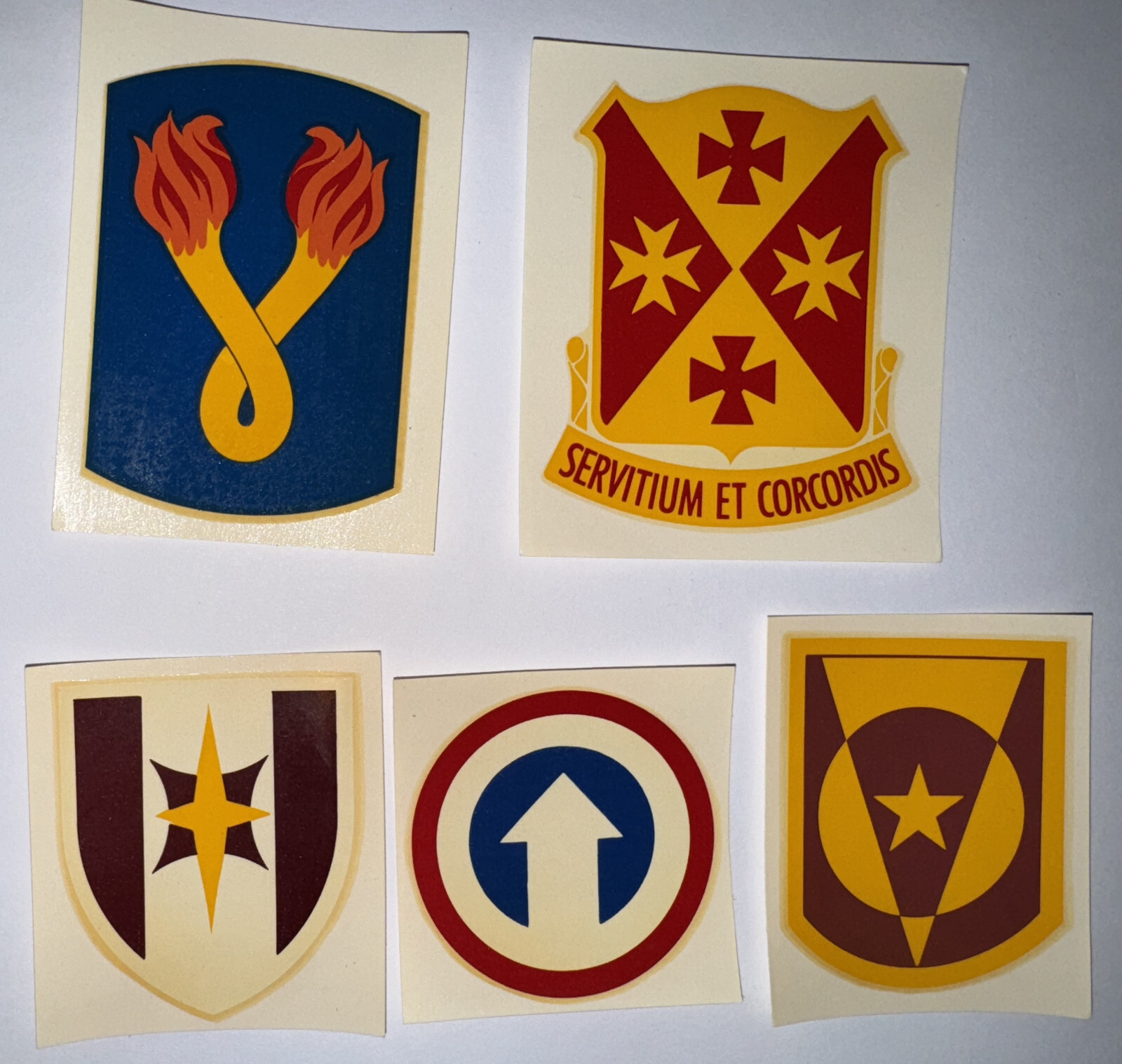 Collection of Five Helmet Liner Decals