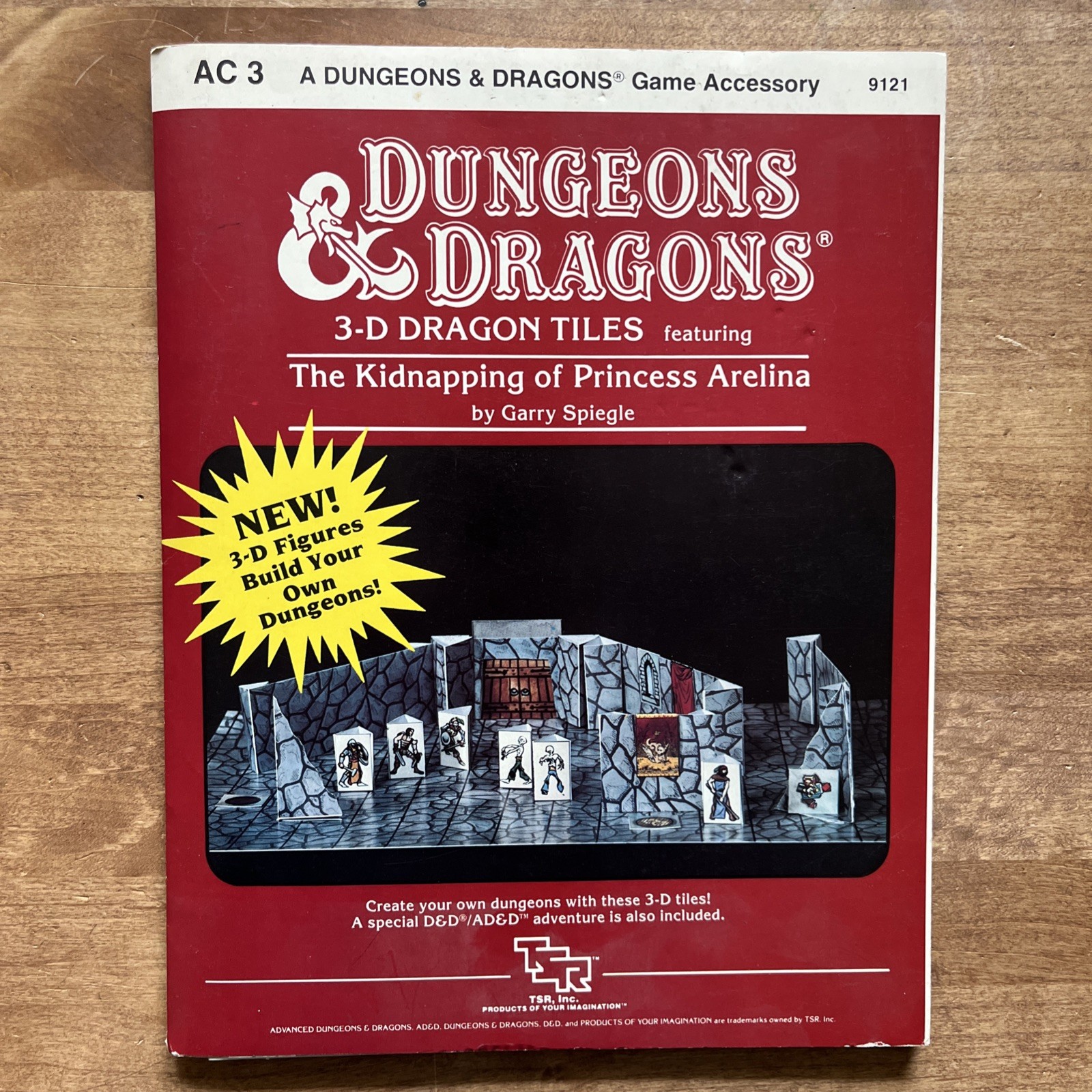 D&D 1984 3D Tiles 9121 Kidnapping of Princess Arelina ALL PIECES INTACT